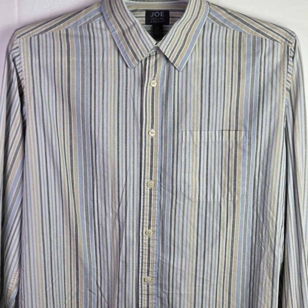 Joseph Abboud Men’s Large Multicolor Paisley Striped Long Sleeve Button Up Shirt