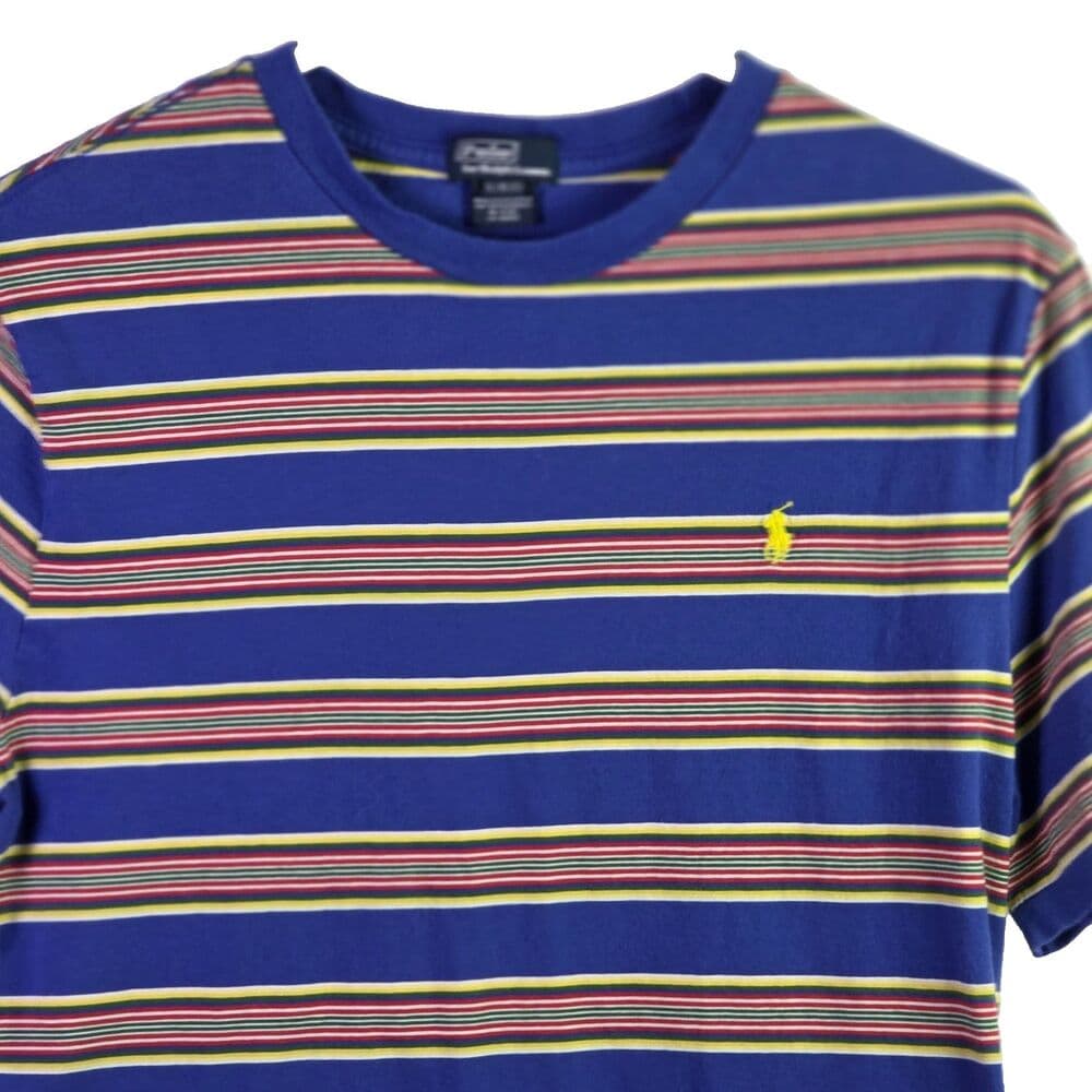 Polo Ralph Lauren Boy's XL (18-20) Royal Blue Striped Short Sleeved T-Shirt