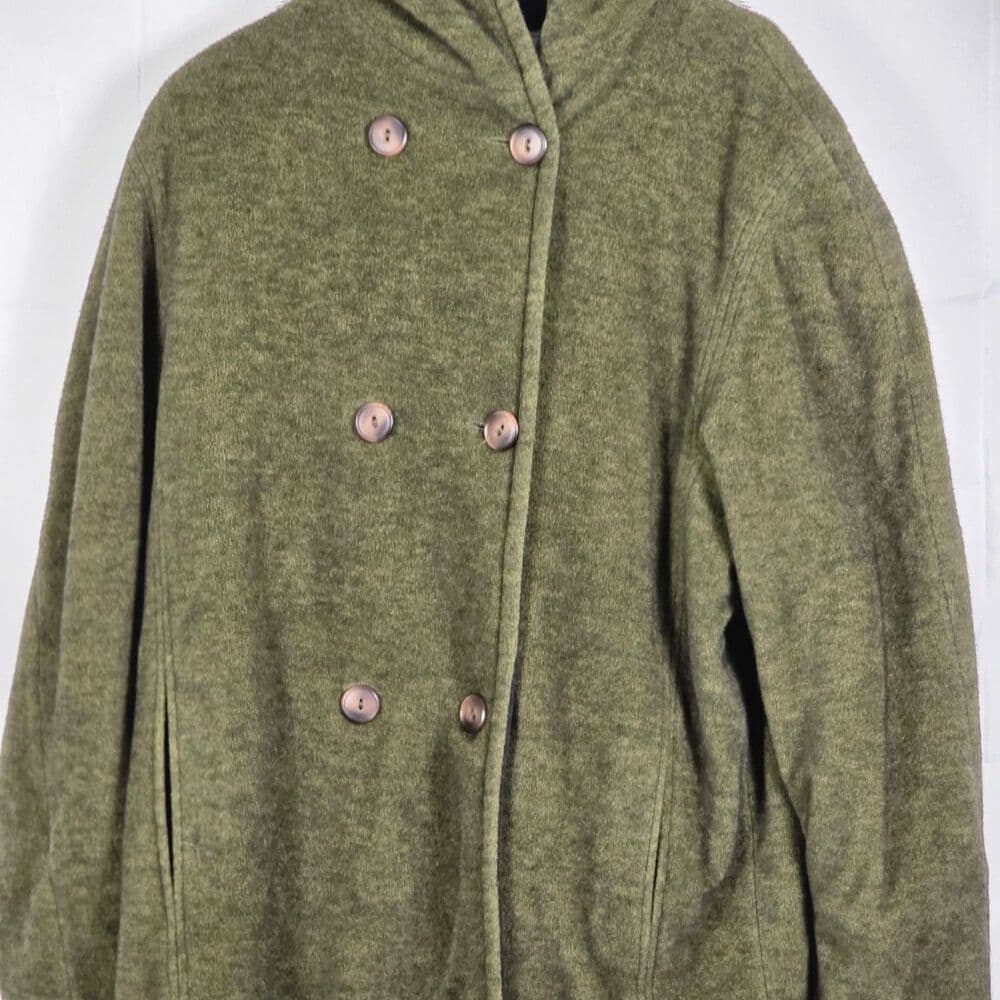 Vintage L.L. Bean Women's Large Green Pea Coat