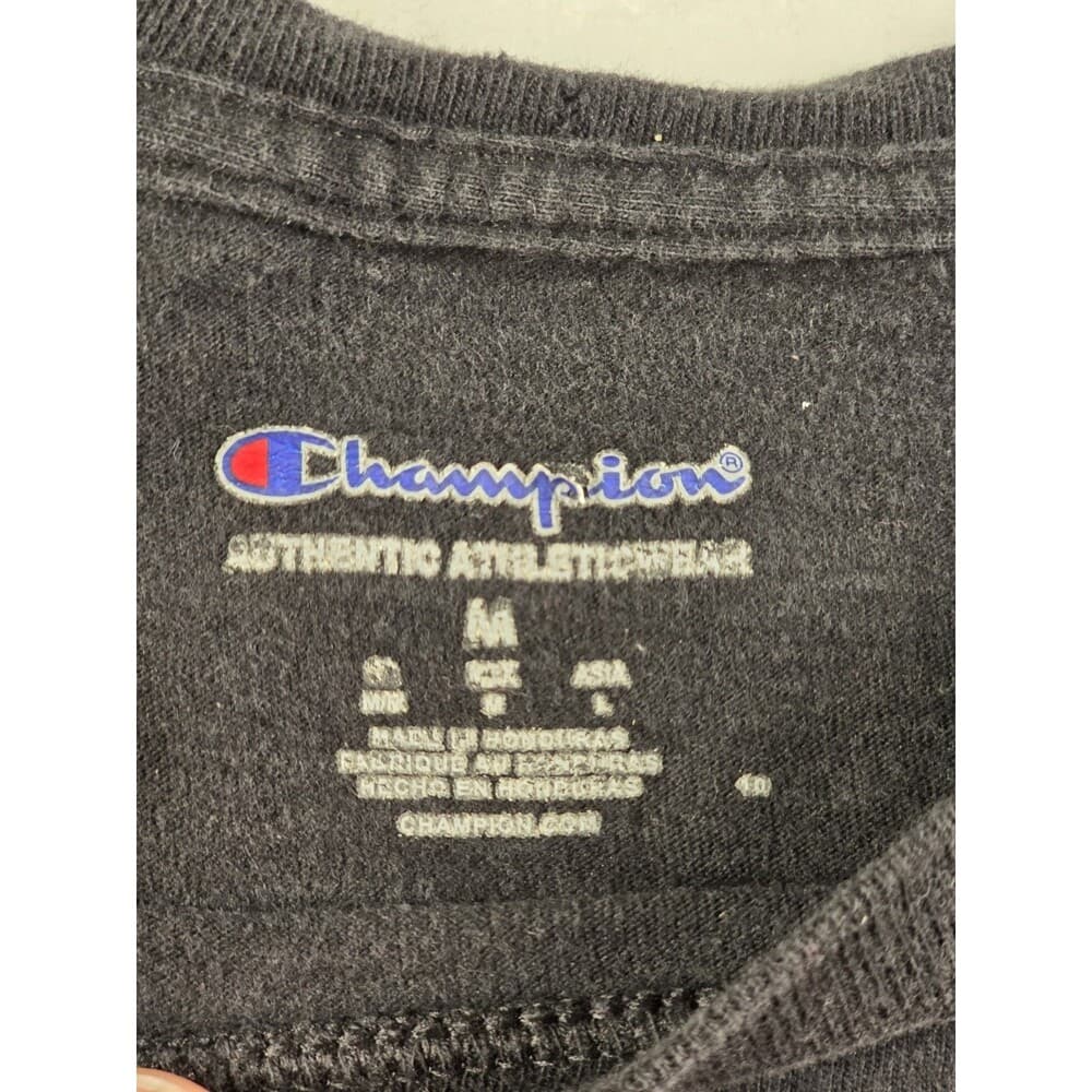 Champion Boys Medium Black Logo Graphic Short Sleeve Shirt