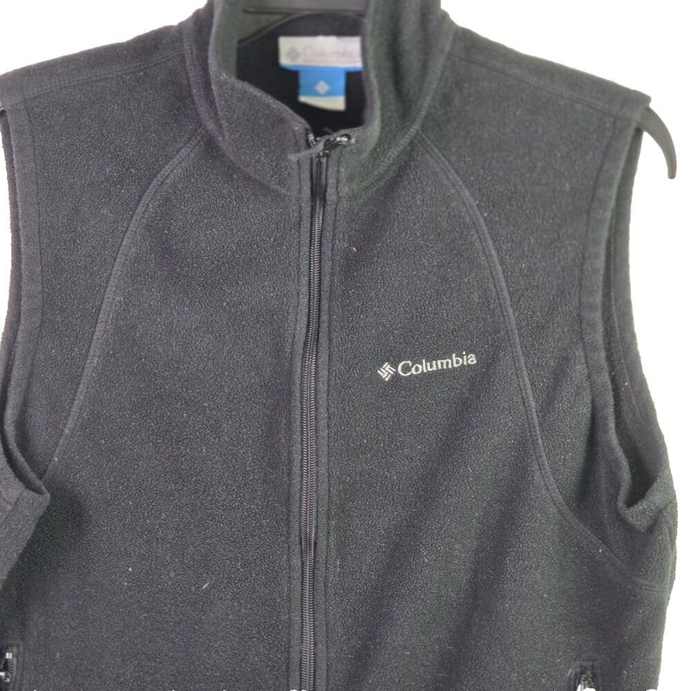 Columbia Men's Large Black Full Zip Fleece Vest
