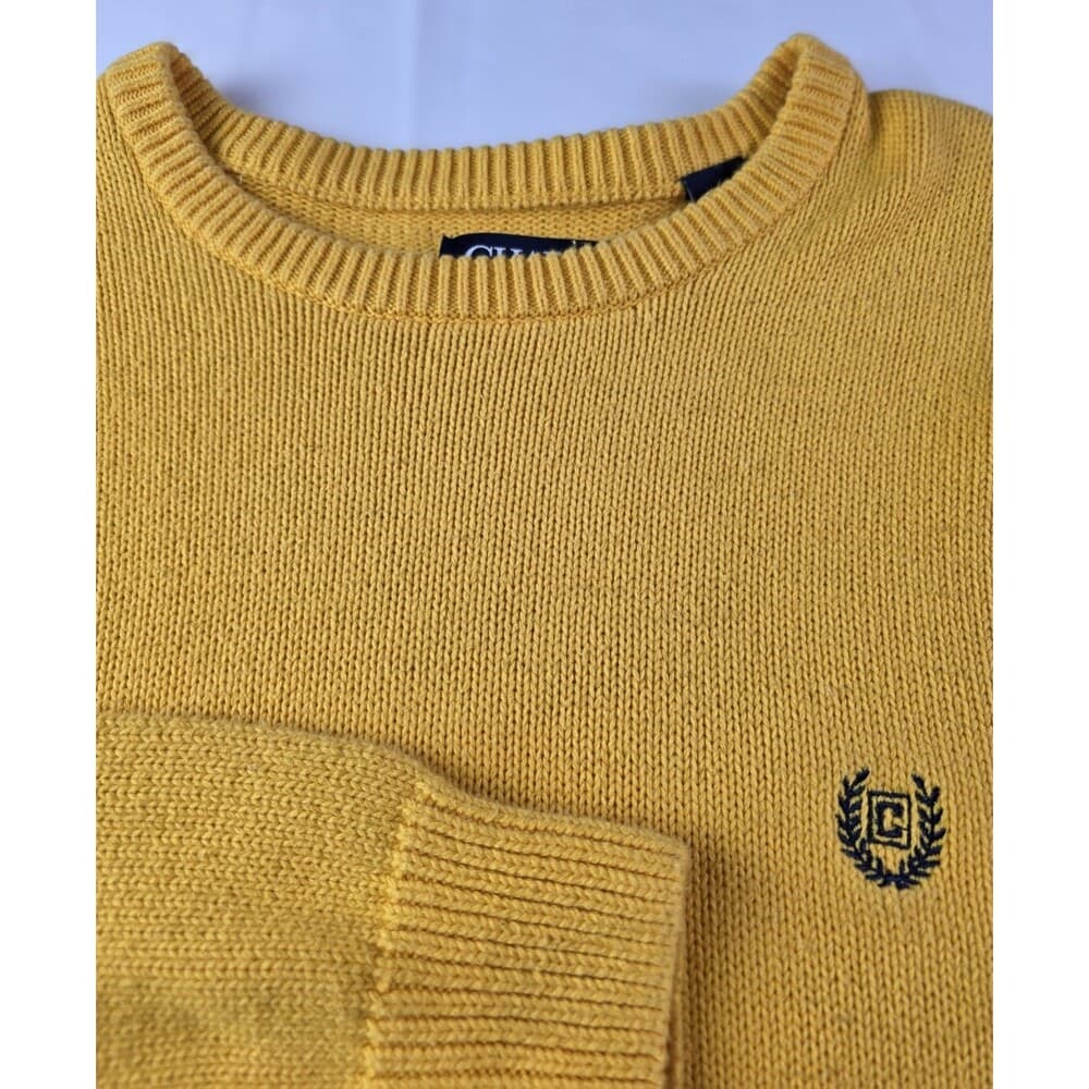 Chaps Ralph Lauren Men's Size Medium Yellow Long Sleeve Sweater
