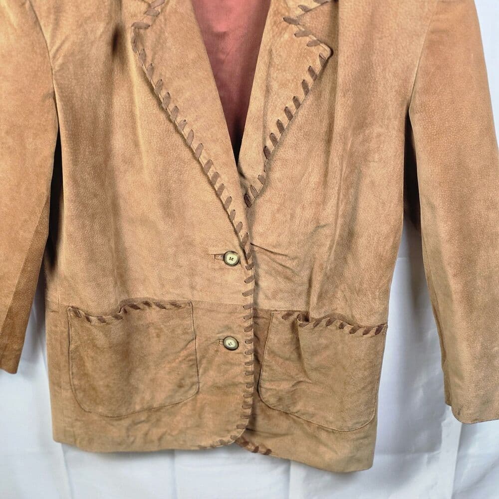 Vintage Renaissance Women's Medium Western Style Brown Leather Jacket