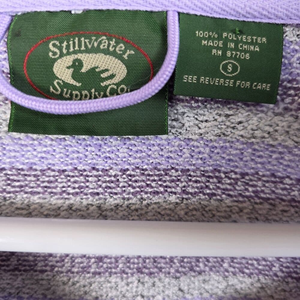 Stillwater Supply Co Sweatshirt Womens Small Purple/ White Hoodie