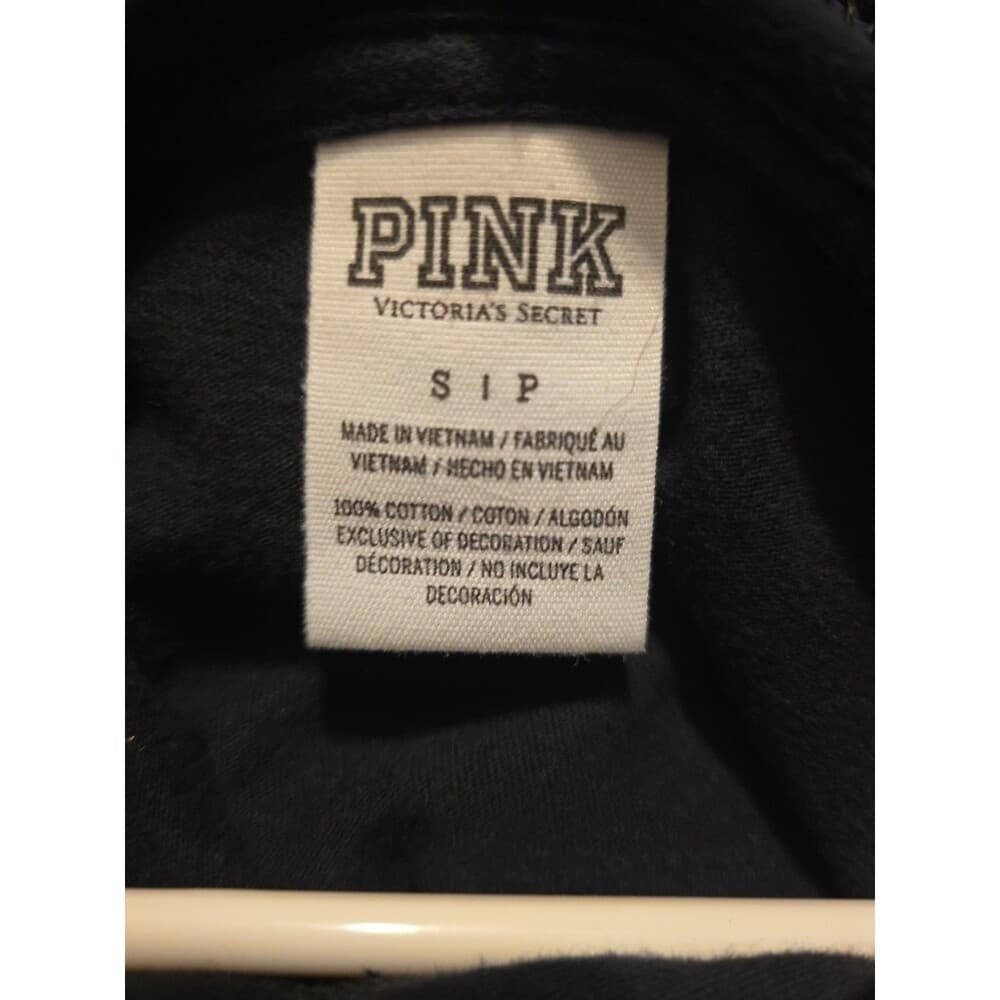 Victoria’s Secret Pink Smal Black Long Sleeve Hoodie