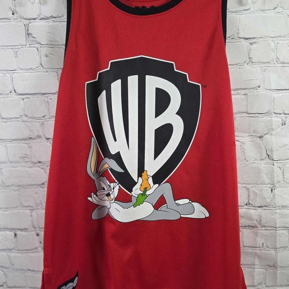 WB Men's Medium Red Looney Tunes Basketball Tank Top
