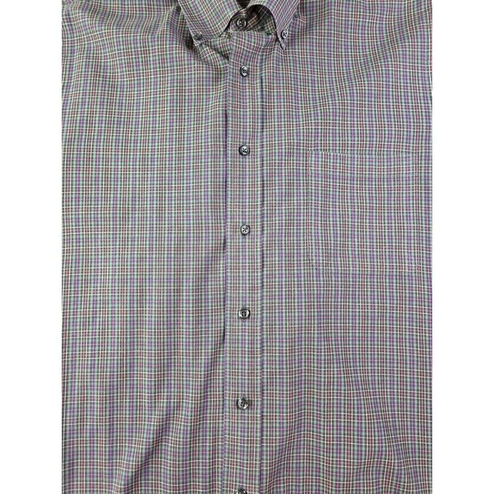 IZOD Men's 16.5 - 34/35 Large Long Sleeve Plaid Button Down Shirt