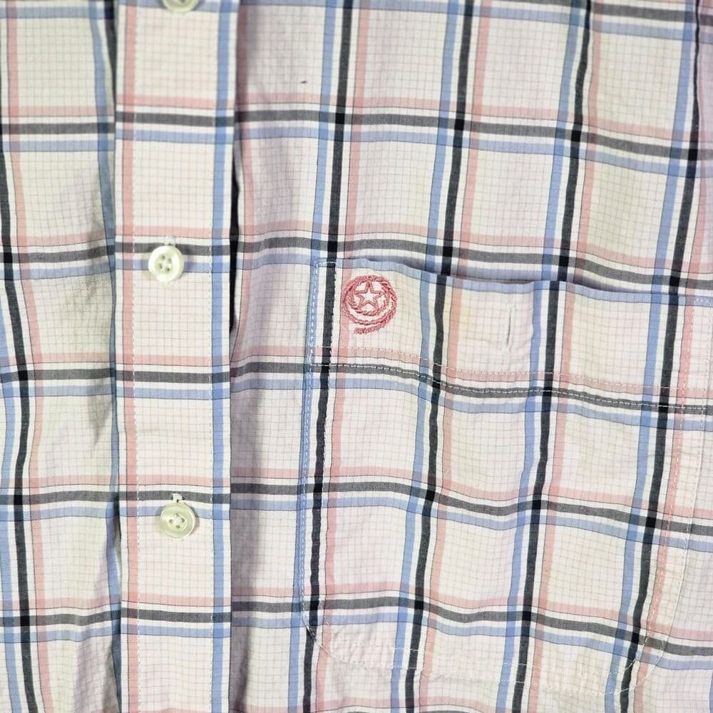 Wrangler George Strait Men's Medium Plaid Long Sleeve Button Up Shirt