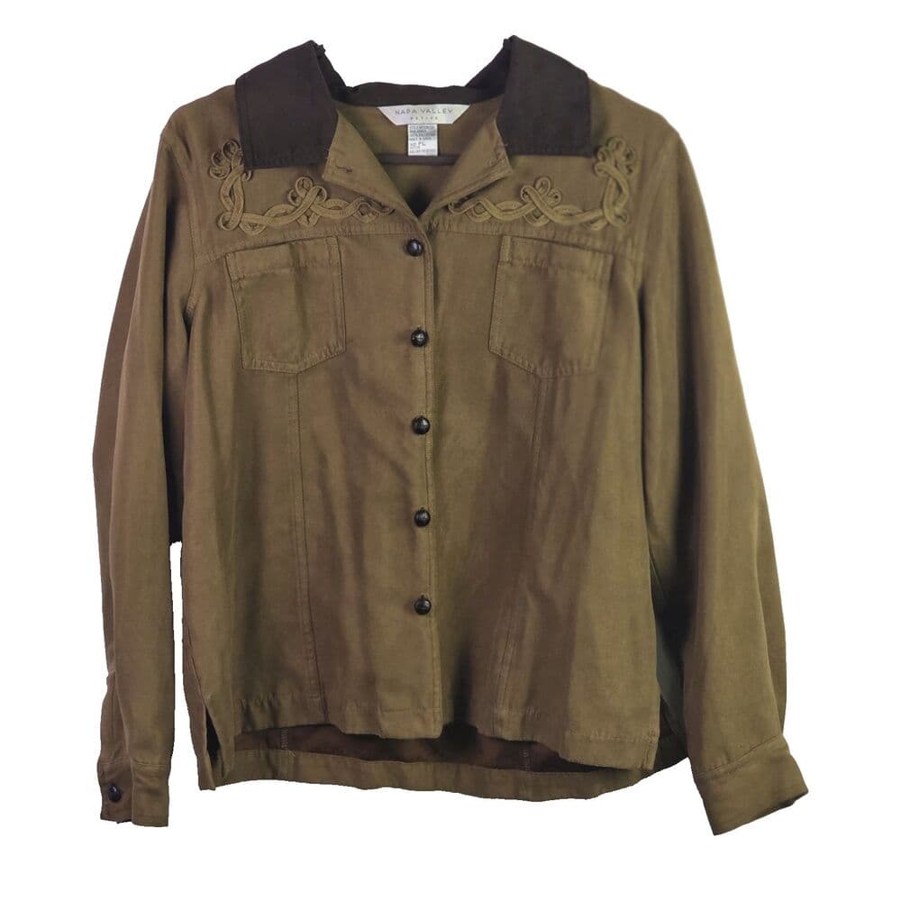 Napa Valley Women's Petite Large Brown Jacket