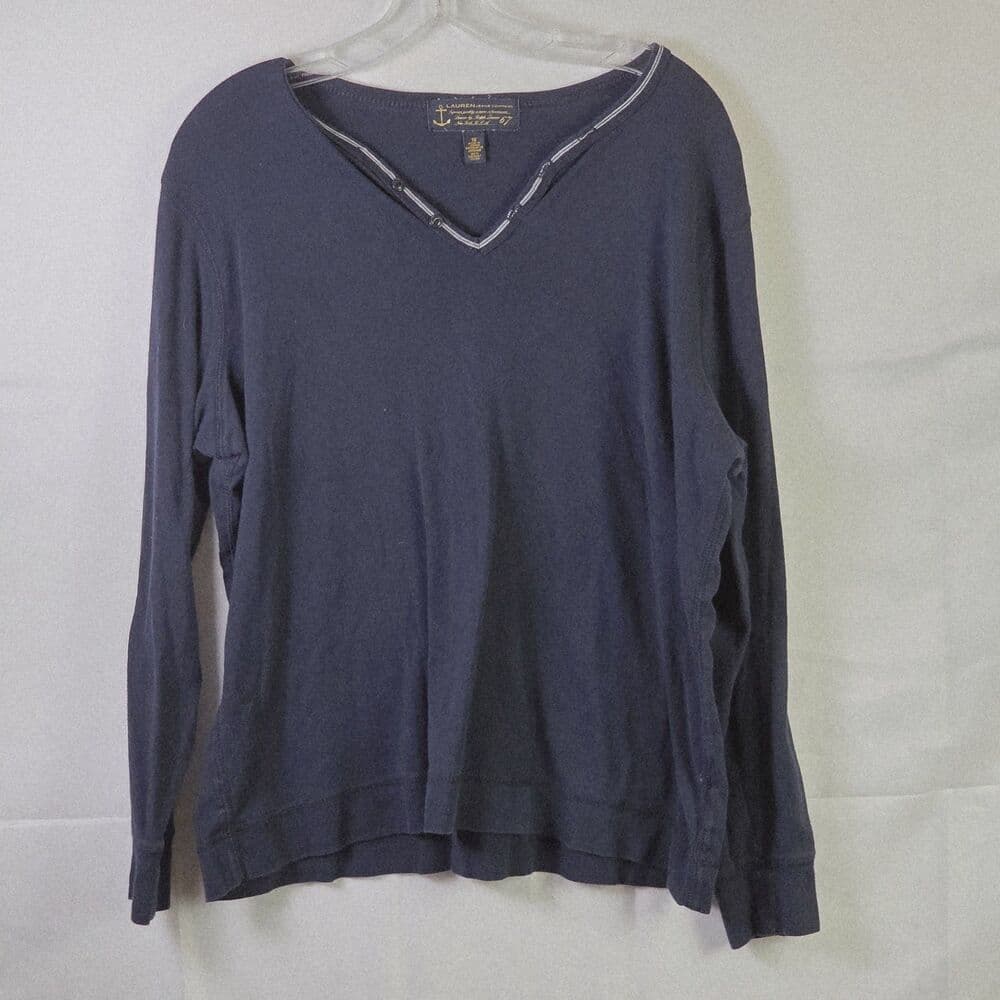 Vintage Polo Ralph Lauren V Neck Sweater 90s Tennis Cable Knit sweatshirt L