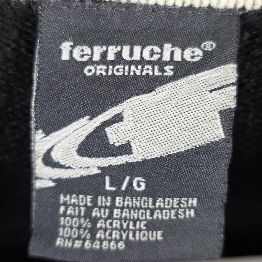 Ferruche Men's XL Black & Gray 100% Acrylic Long Sleeve Sweater
