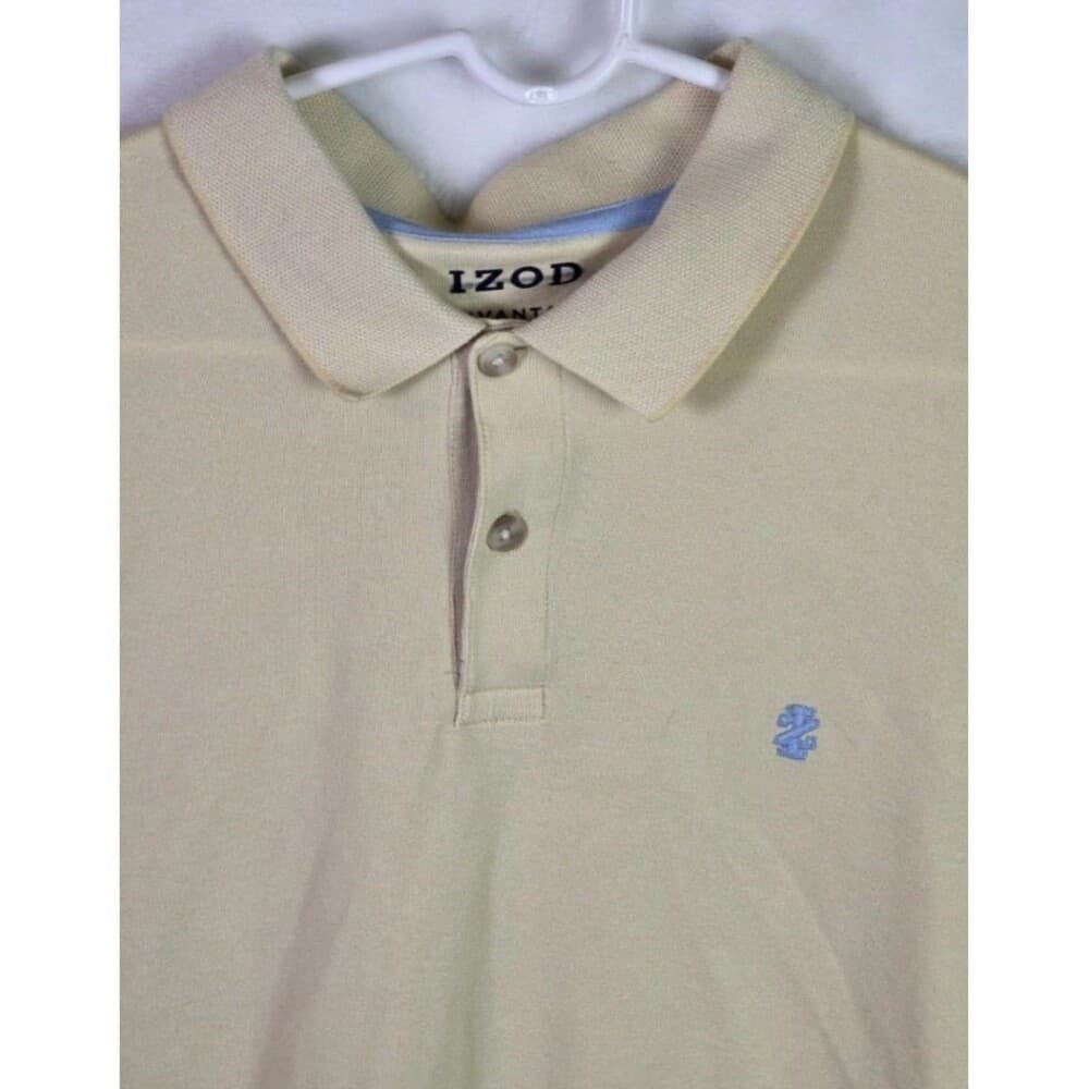 Izod Men's LargeYellow Advantage Performance Stretch Short Sleeve Shirt