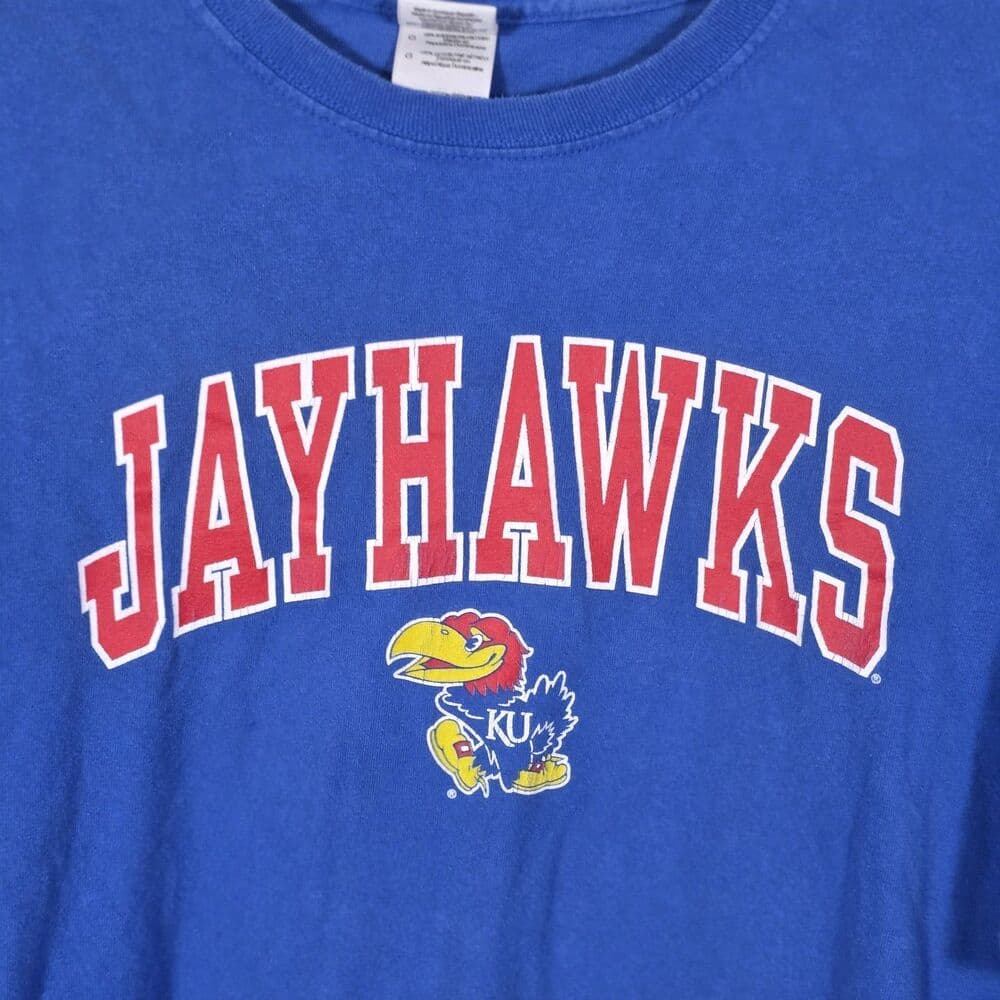 Kansas Jayhawks Men's Large Blue Short Sleeve T-Shirt