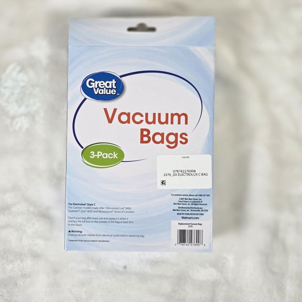 Great Value™ Vacuum Bags 3-Pack Electrolux Style C