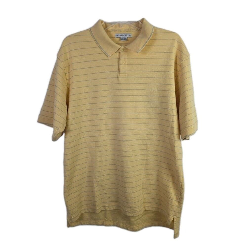 Geoffrey Beene Men’s XL Yellow, Green & Beige Short Sleeve Polo Shirts (3)