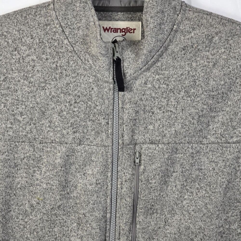 Wrangler Men's XL Gray Fleece Outdoors 1/4 Zip Sweatshirt RN #130273