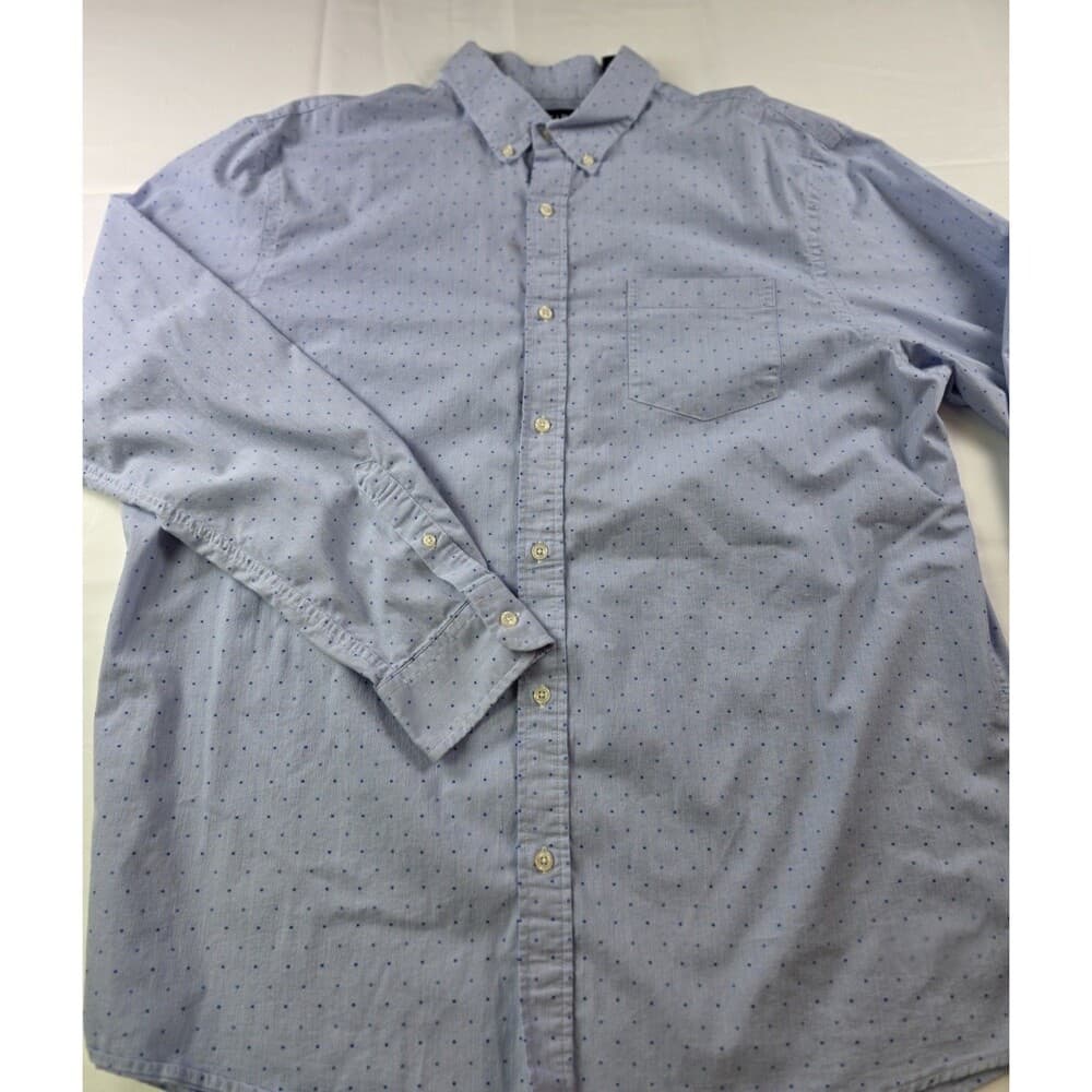 Chaps Men's XL Stretch Easy Care Light Blue Long Sleeve Button-Down Shirt