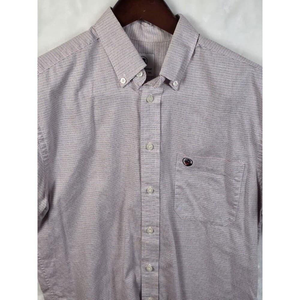 Southern Proper Men's Medium Striped Short Sleeve Button Up Shirt