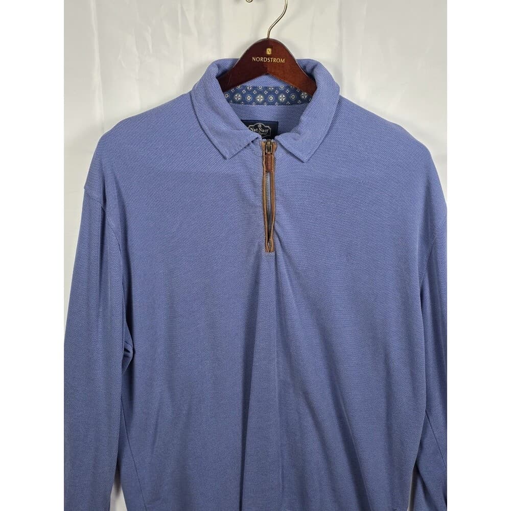 Nat Nast Mens Size XXL 1/4 Zip Cotton Pullover With FLaws