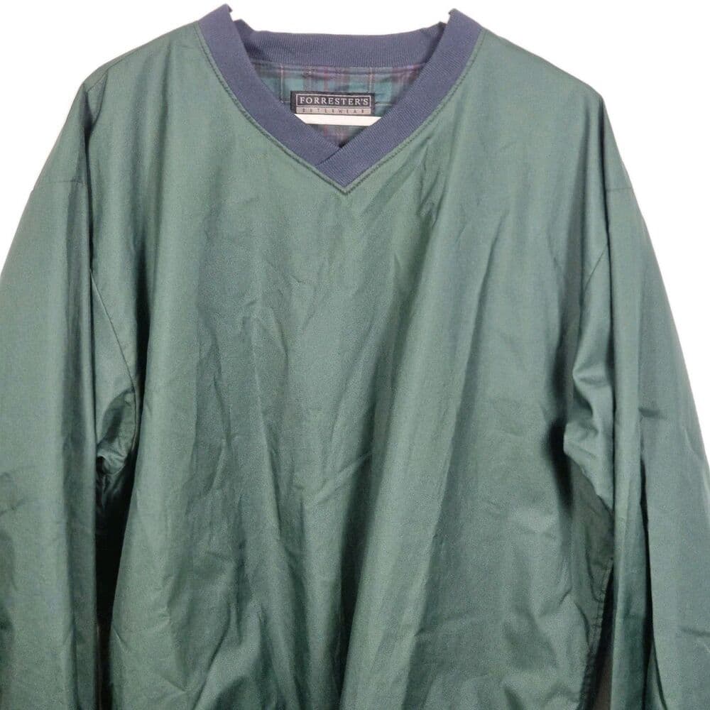 Forrester's Outerwear Men’s XXL Green V-Neck Golf Windbreaker