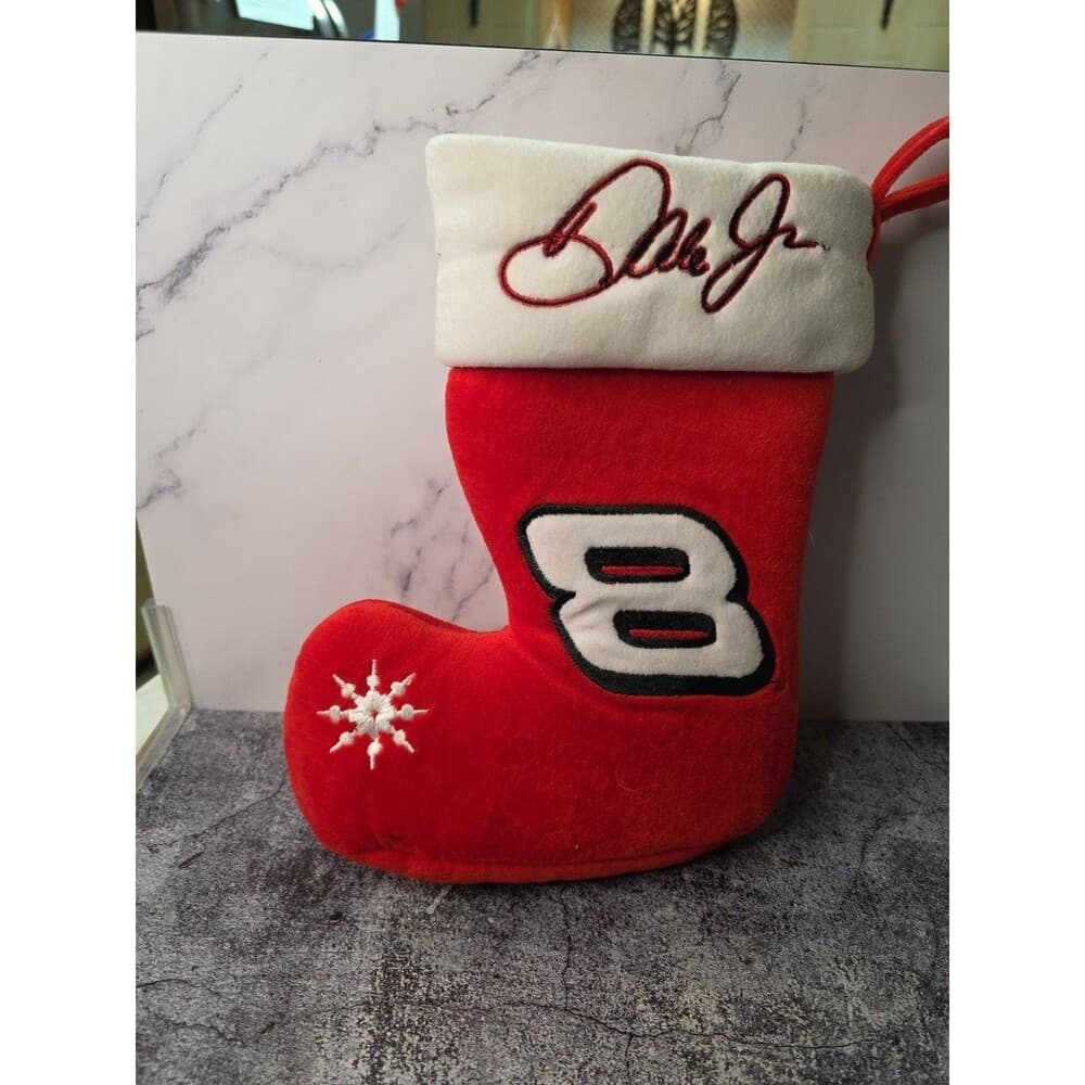 Vintage Dale Earnhardt Jr #8 Plush Christmas Stocking 11" Team Beans Nascar