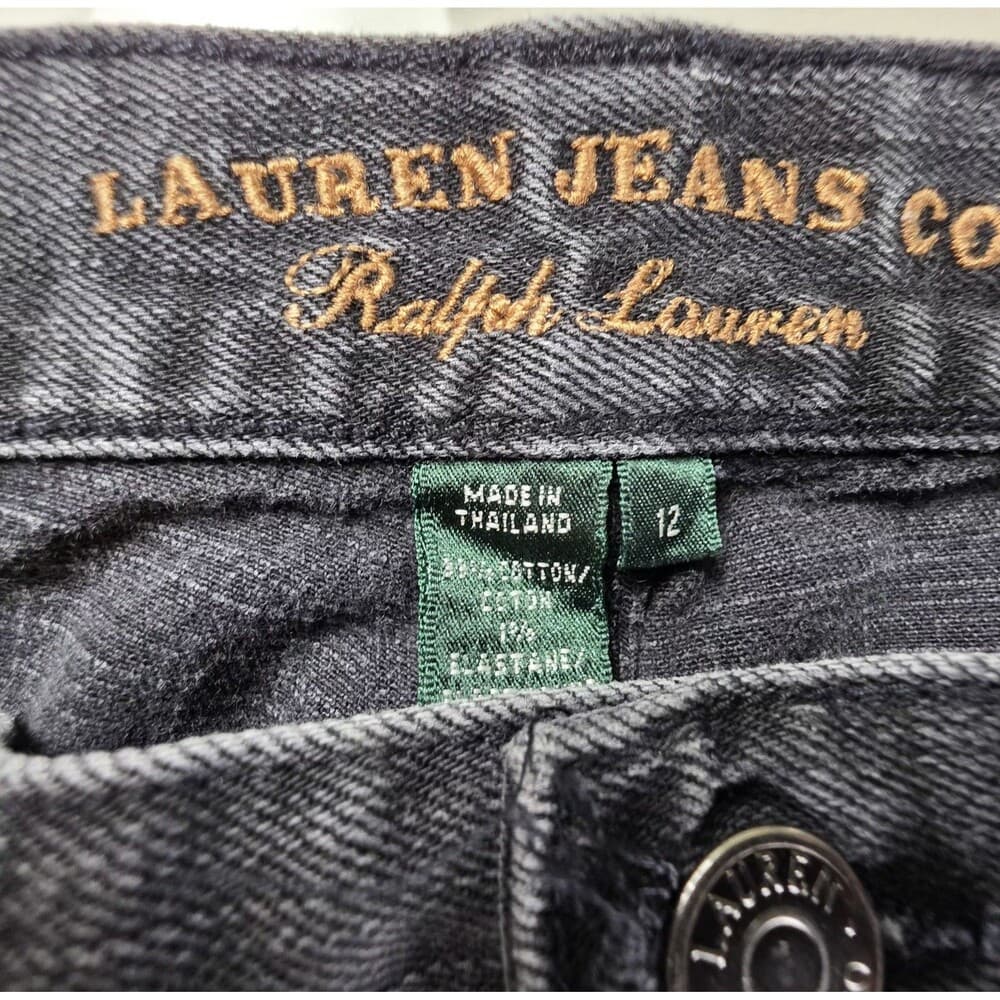 Lauren Ralph Lauren Women's Sz 12 Classic Bootcut Black Denim Jeans