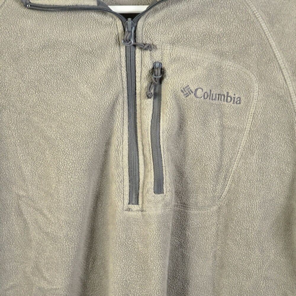 Columbia Fleece Men's Large Gray 1/2 Zip Pullover