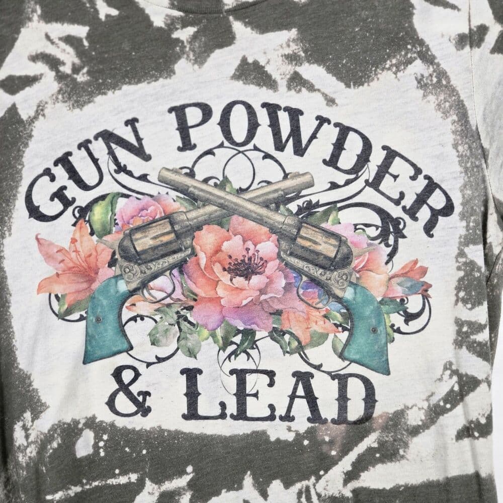 Gildan Women's Small Gun Powder And Lead Graphic Short Sleeve T-Shirt