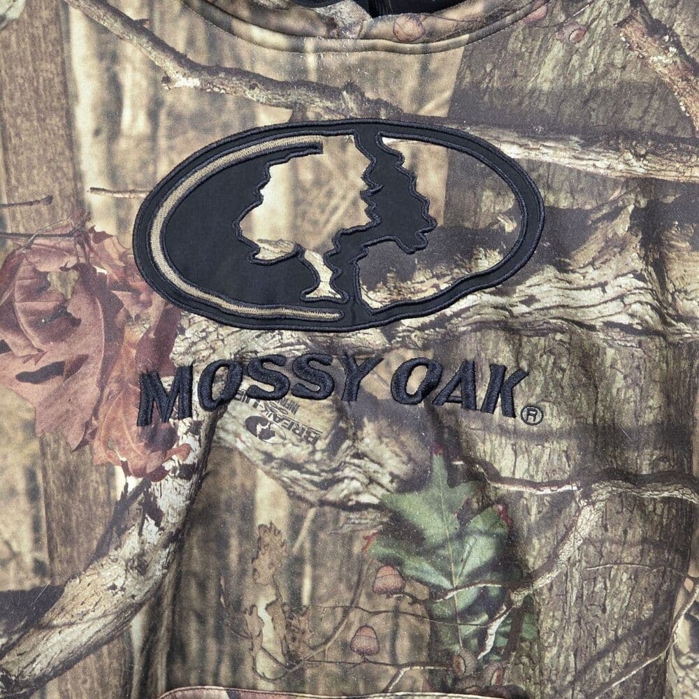 Vintage Mossy Oak Mens XXL Distressed Camouflage Hoodie * Missing Tag *