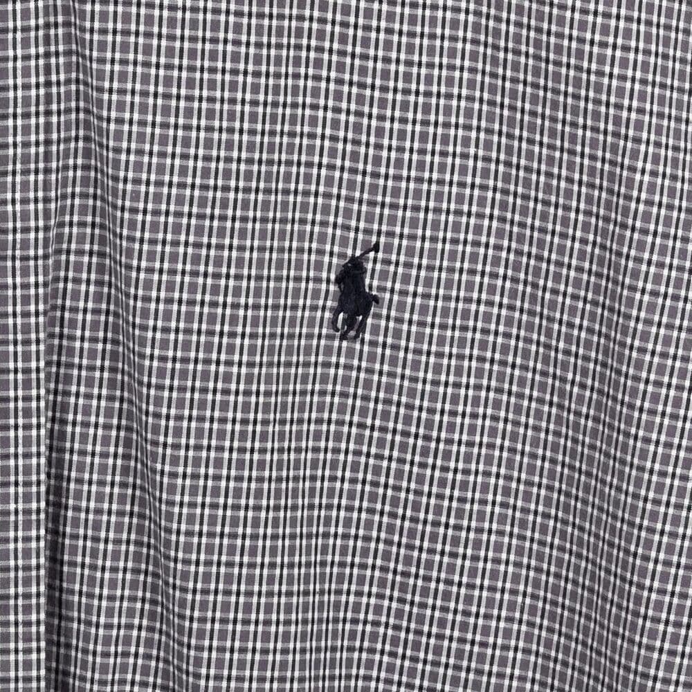 Polo Ralph Lauren Yarmouth Men’s 17.5-34/35 Gray Glen Plaid Button Up Shirt