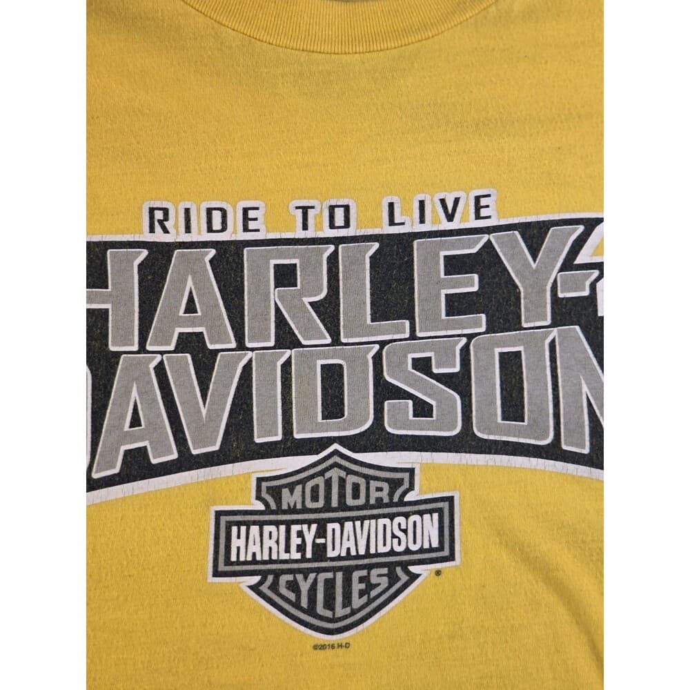 Harley Davidson New Port Richey Florida 2016 Yellow Shirt Size XL