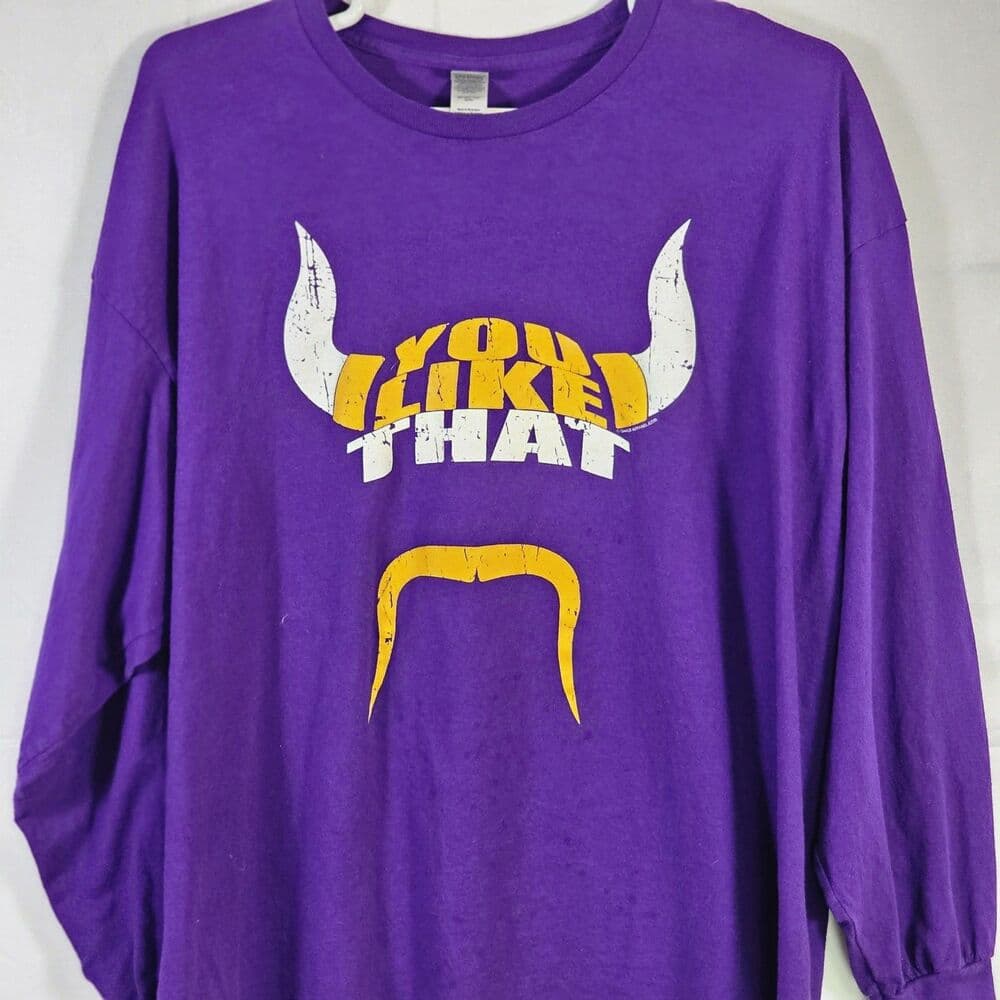 Minnesota Vikings Men's 3XL Purple " You Like That" Long Sleeve T-Shirt
