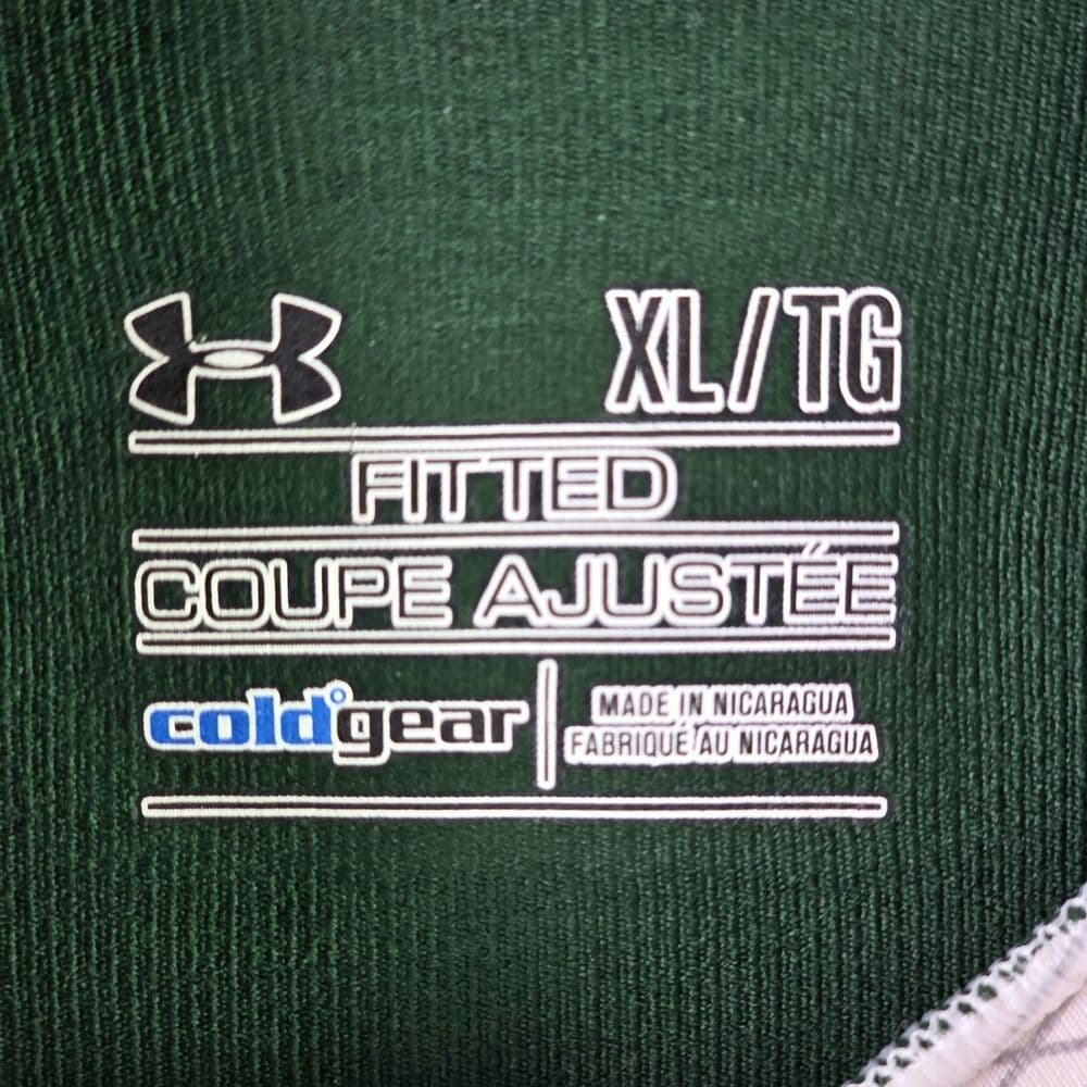 Under Armour Men's XL Green Coldgear Gym Stretch Compression Long Sleeve Shirt