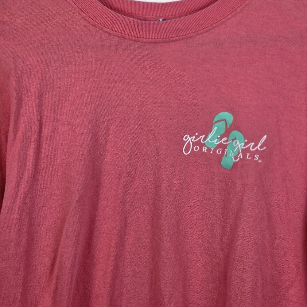 Girly Girl Originals Women's Large Red " If I Can't Wear My Flip-Flops"T- Shirt