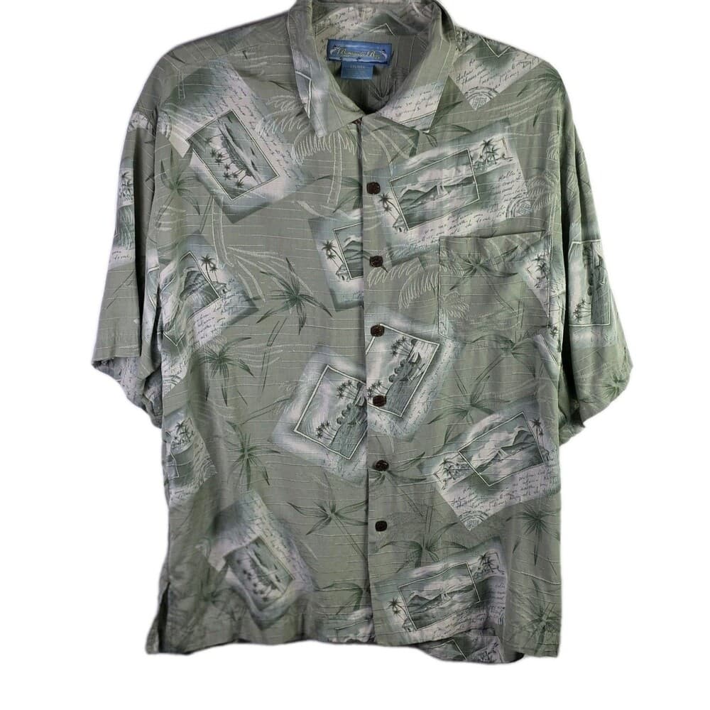 Bermuda Bay Men's XXL Silk Tropical Short Sleeve Shirt
