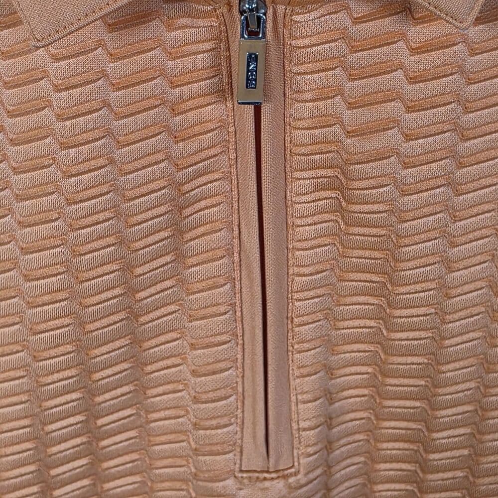 Izod Women's Medium Orange Cool Fx 1/4 Zip Sleeveless Pullover