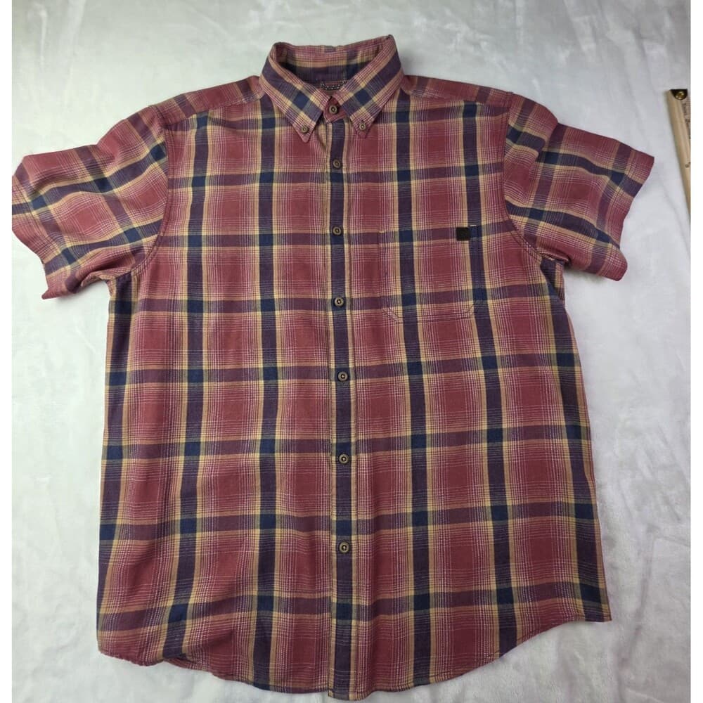 SOLARIS Men's Large Flannel Long Sleeve Button Up Shirt