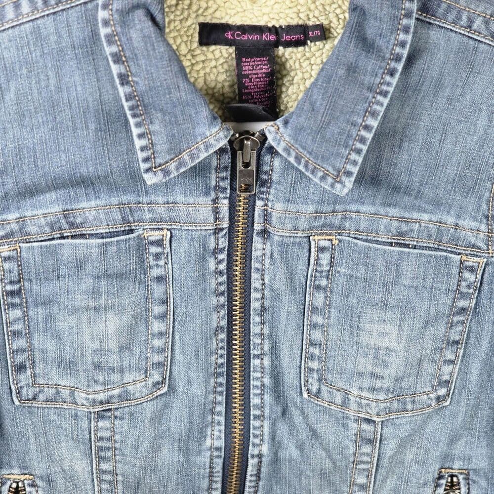 Calvin Klein Youth XL Denim Cropped Jacket