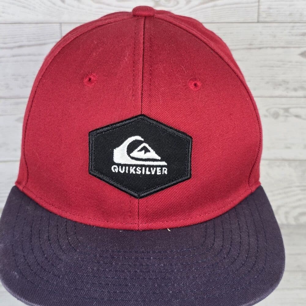 Quicksilver Red & Black Adult's Stretch Cap