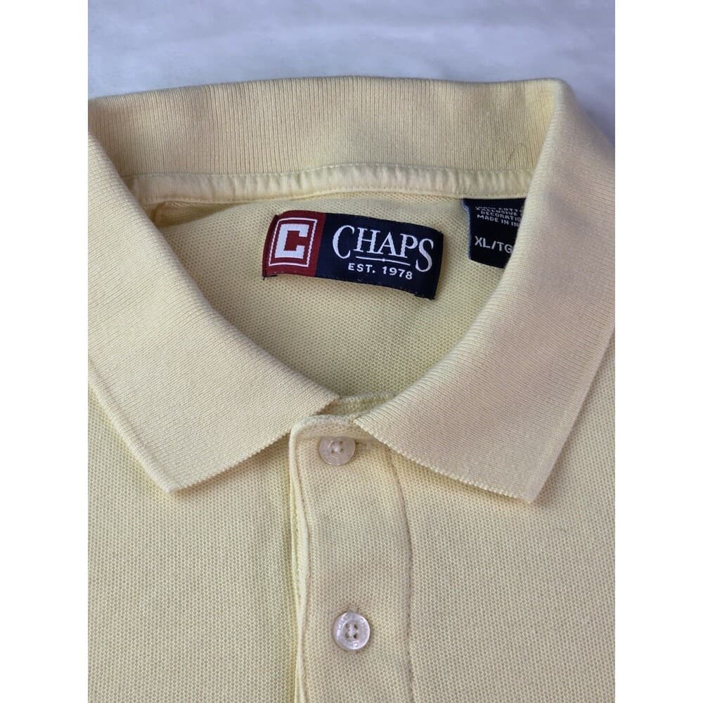 Chaps Ralph Lauren Men's Yellow Size XL Short Sleeve Shirt