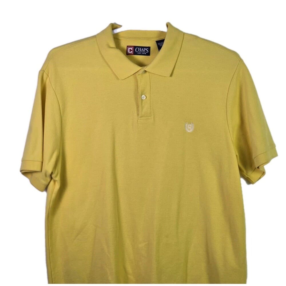 CHAPS Men’s XL Yellow Short Sleeve Polo Shirt