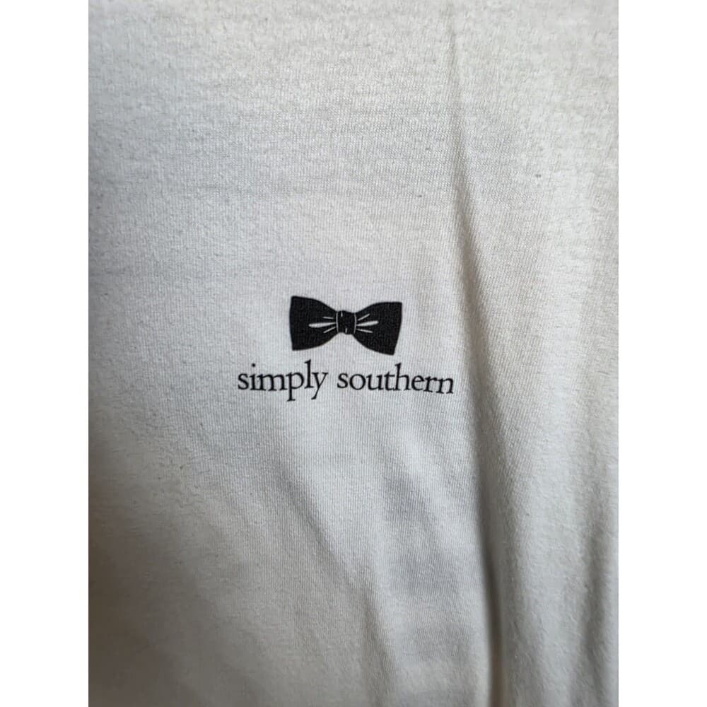Simply Southern Shirt Mens Medium White Long Sleeve Graphic Tee
