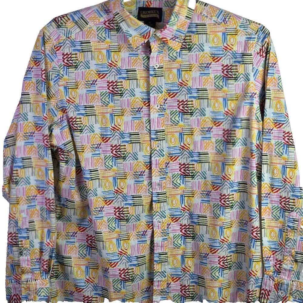 Daniel Cremieux Men's XL Multicolored Paisley Long Sleeve Button Down Shirt