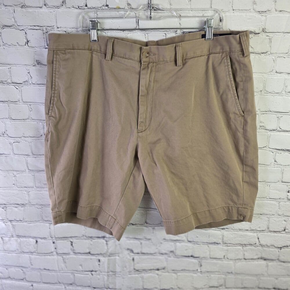 Polo Ralph Lauren Men's 40" Khaki Beige Chino Flat Front Shorts