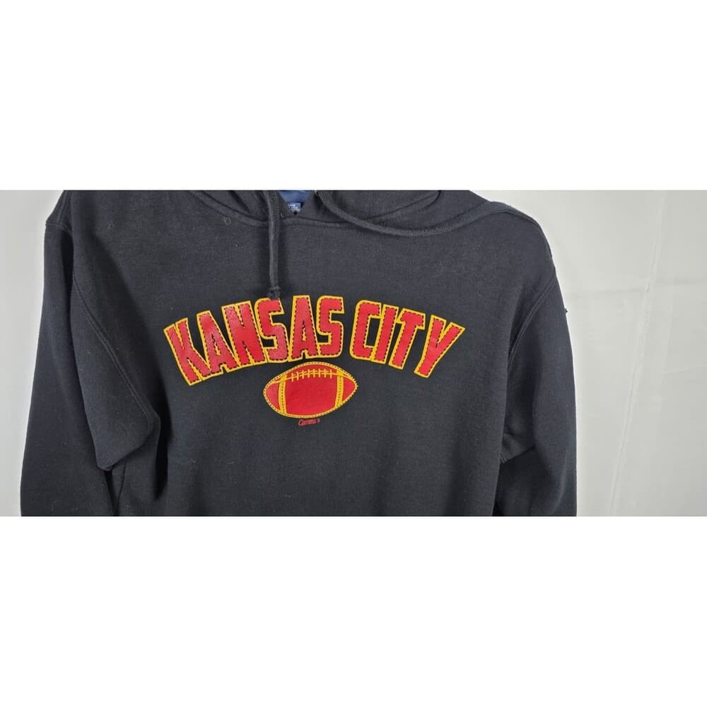 Vintage J-America Size Large Black Kansas City Chiefs Hoodie