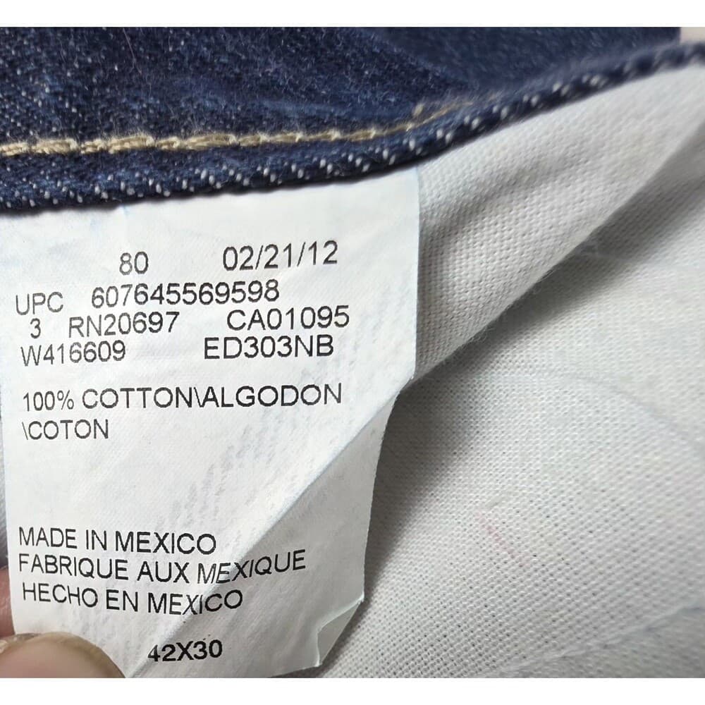 Genuine Dickies Men's Sz 42x30 Denim Utility Jeans