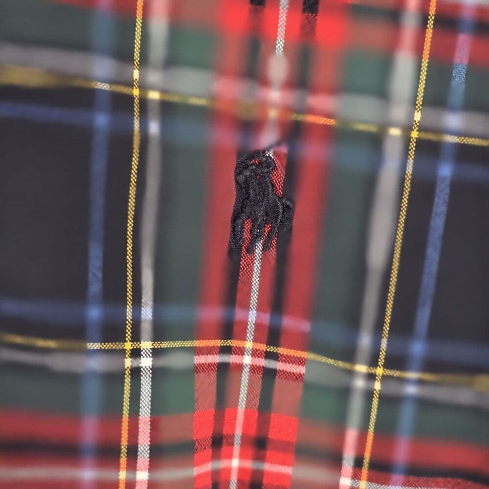 Polo Ralph Lauren Men's L Blake Red Tartan Plaid Long Sleeve Button-Down Shirt