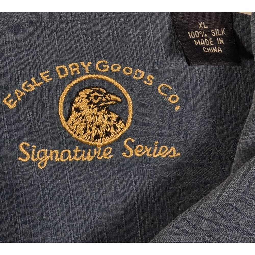 Eagle Dry Goods Signature Series 100% Silk Hawaiian Shirt Men's Size Large