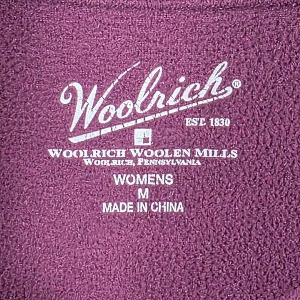Woolrich Women's Medium Blackberry Full Zip Fleece Jacket