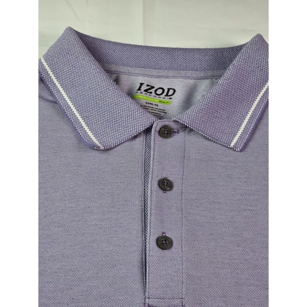 IZOD Men’s Advantage Men's XXL Lavender Extreme Performance Cool-Fx Golf Shirt